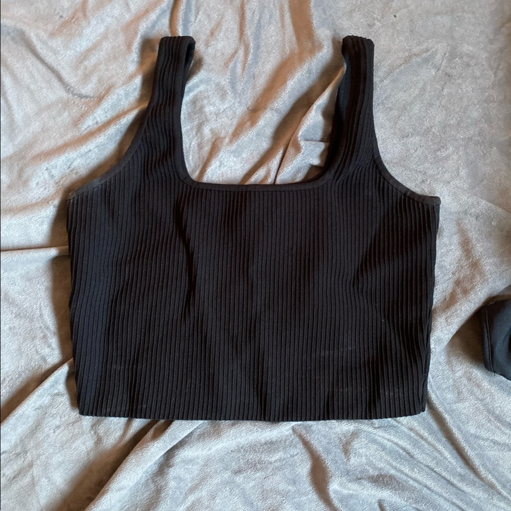 cropped ripped tank top